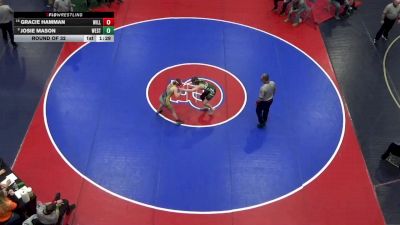 127 lbs Round Of 32 - Gracie Hamman, Williamsport vs Josie Mason, West Greene