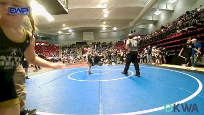 75-83 lbs Quarterfinal - Laela Sutherland, Pawhuska Elks Takedown vs Khloe Charboneau, Catoosa Wrestling