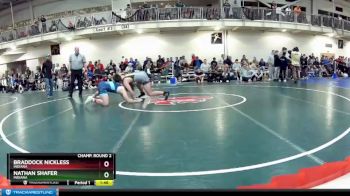 182 lbs Champ. Round 2 - Nathan Shafer, Indiana vs Braddock Nickless, Indiana