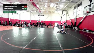 133 lbs Cons. Round 2 - Jimmy Romero, Menlo NWCA vs Alexander Osborne, Lassen