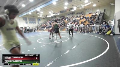 157 lbs Semifinal - Josiah Tessandore, La Quinta vs Tomas Fulgentes, Royal