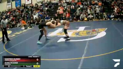 138 lbs Cons. Round 3 - Santino Duniec, Padua Franciscan vs Evan McGhee, Coventry