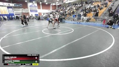 150 lbs Cons. Round 4 - Nathan Torres, Brawley Union vs Izaya Welsh, Porterville