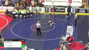 89 lbs Quarterfinal - Keegan Bassett, Bishop McCort vs Tyden Shuman, Berks Catholic