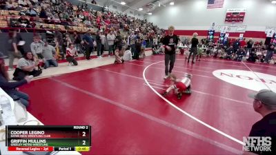 42-47 lbs Round 2 - Cooper Legino, Eaton Reds Wrestling Club vs Griffin Mullins, Greeley Metro Wrestling