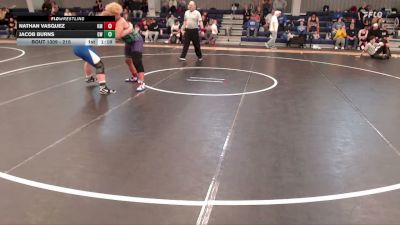 215 lbs Quarterfinal - Nathan Vasquez, Kearney Matcats vs Jacob Burns, Gibbon Wrestling