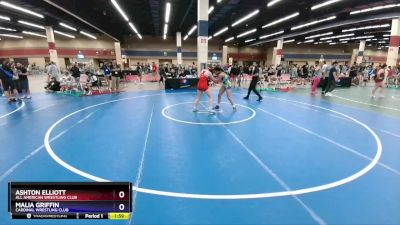 130 lbs Cons. Semi - Ashton Elliott, All American Wrestling Club vs Malia Griffin, Cardinal Wrestling Club