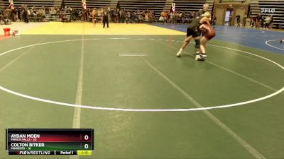 150 lbs Champ. Round 1 - Aydan Moen, Fergus Falls vs Colton Bitker, Minneota