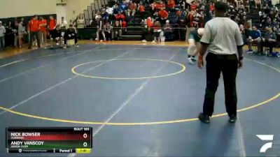 285 lbs Quarterfinal - Nick Bowser, Hubbard vs Andy Vanscoy, Akron Svsm