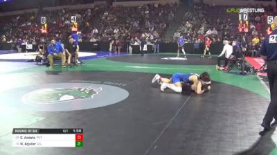 120 lbs Round of 64 - Cole Acosta, Paloma Valley (SS) vs Nic Aguilar, Gilroy (CC)