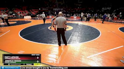 3A 190 lbs Quarterfinal - Matt Lapacek, Downers Grove (South) vs Jeremija Hixson, Gurnee (Warren)