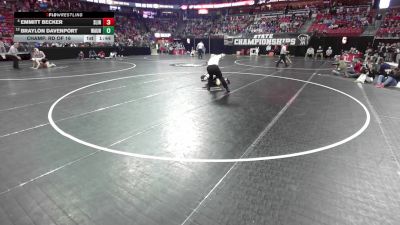 144 lbs Champ. Rd Of 16 - Emmitt Becker, Slinger vs Braylon Davenport, Waunakee