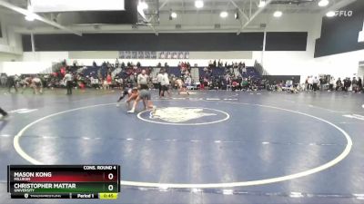 157 lbs Cons. Round 4 - Mason Kong, Millikan vs Christopher Mattar, University