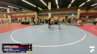 106 lbs Quarterfinal - Cameron Tantillo, Warrior Trained Wrestling vs Leslie Hall, McChesney Grappling Academy