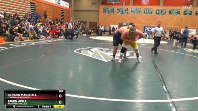 285 lbs Cons. Round 3 - Taven Avila, West Hills College vs Gerard Marshall, College Of Redwoods