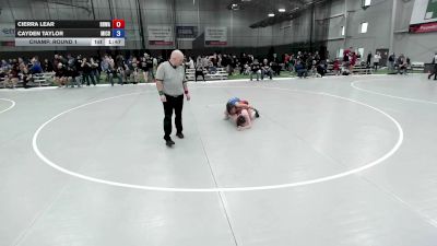 102.3-108.6 lbs Champ. Round 1 - Cayden Taylor, Michigan vs Cierra Lear, Red Hawk Wrestling Academy