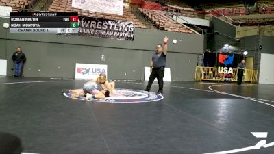 Cadet Boys Lower - 120 lbs Champ. Round 1 - Noah Montoya vs Roman Nikitin, Temecula Valley High School Wrestling