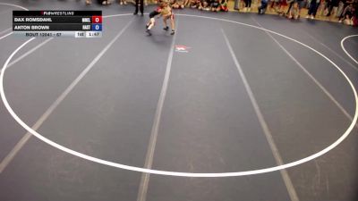 67 lbs Quarters - Anton Brown, Hastings vs Dax Romsdahl, MN Elite