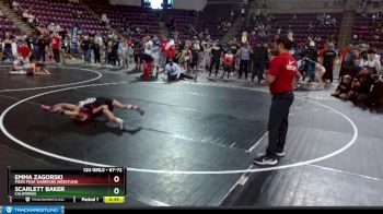 67-72 lbs Quarterfinal - Emma Zagorski, Pikes Peak Warriors Wrestling vs Scarlett Baker, California