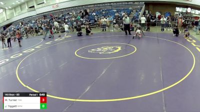 14U Boys - 80 lbs Cons. Round 2 - Mason Turner, Thoroughbred Wrestling Academy (TWA) vs Jace Tiggett, Merrillville Pirates Wrestling Club