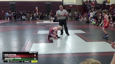 J-15 lbs Cons. Round 1 - Jonathan Kerker, USA MAT CLUB vs Tate Peyton, East Buchanan Mat Club