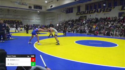 123 lbs Semifinal - Rocklin Zinkin, Buchanan vs Mikey Ruiz, Randall (TX)