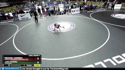 62 lbs Cons. Round 4 - Michael Carrera, Nor Cal Take Down Wrestling Club vs Luis Madera, California