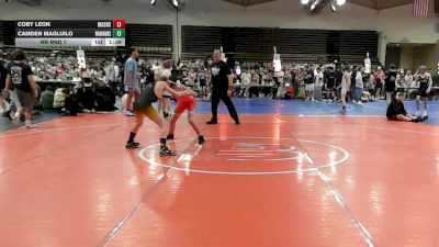 97 lbs Rr Rnd 7 - Coby Leon, Mat Assassins Red - MSE vs Camden Magluilo, Warhawks Wrestling Inc. - MSE