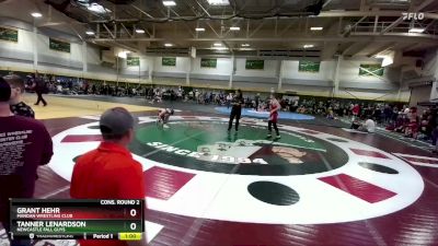 112 lbs Cons. Round 2 - Grant Hehr, Mandan Wrestling Club vs Tanner Lenardson, NEWCASTLE FALL GUYS