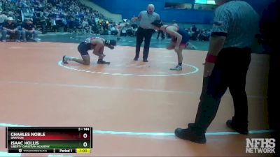 3 - 144 lbs Cons. Round 1 - Isaac Hollis, Liberty Christian Academy vs Charles Noble, Grafton