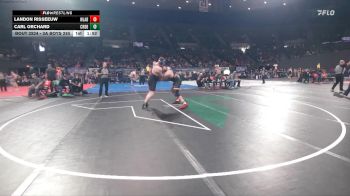 3A Boys 285 lbs Semifinal - Carl Orchard, Corbett Boys vs Landon Risseeuw, Willamina Boys