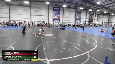 92 lbs Rd# 4- 2:00pm Friday Final Pool - Braden Dykhouse, Team Michigan vs Owen Cameron, PA Blue