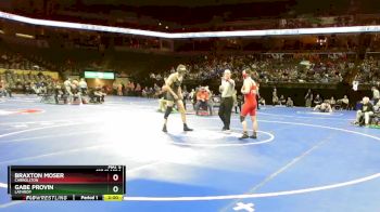 157 Class 1 lbs Champ. Round 1 - Gabe Provin, Lathrop vs Braxton Moser, Carrollton
