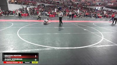 85 lbs Cons. Round 4 - Shawn Woehrman, St. Croix Central vs Grayson Mentink, Oostburg