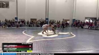 125 lbs 1st Place Match - Matt Caccamise, College At Brockport vs Joey Lamparelli, Muhlenberg College