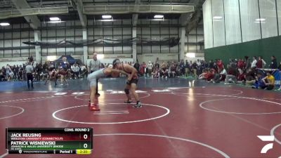 165 lbs Cons. Round 2 - Jack Reusing, Wesleyan University (Connecticut) vs Patrick Wisniewski, Johnson & Wales University (Rhode Island)