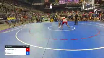 160 lbs Round Of 128 - Luke Masterton, North Carolina vs Desi Lobos, California