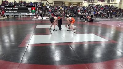 JV-2 lbs Quarterfinal - Jackson Heims, West Delaware, Manchester vs Brody Redig, Prairie, Cedar Rapids