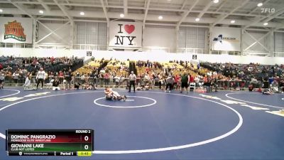 112 lbs Round 2 - Dominic Pangrazio, Mongoose Elite Wrestling vs Giovanni Lake, Club Not Listed