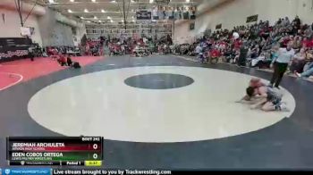 98 Boys Cons. Round 2 - Eden Cobos Ortega, Lewis Palmer Wrestling vs Jeremiah Archuleta, Arvada High School