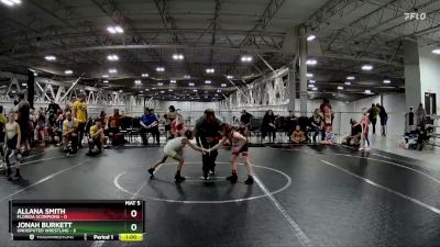 44 lbs Round 3 (8 Team) - Allana Smith, Florida Scorpions vs Jonah Burkett, Undisputed Wrestling