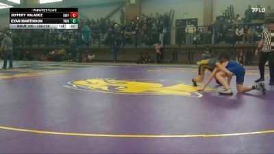 126-139 lbs Round 2 - Evan Martinson, Twin Spruce vs Jeffery Valadez, Clear Creek