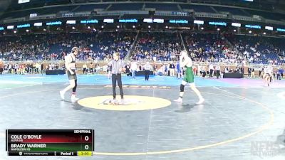 D3-190 lbs Semifinal - Cole O`Boyle, Alma HS vs Brady Warner, Napoleon HS