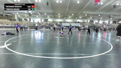 50 lbs Cons. Round 2 - Trenton Reams, Blackman Wrestling Club vs McKenzie Maielua, Wildcats Wrestling