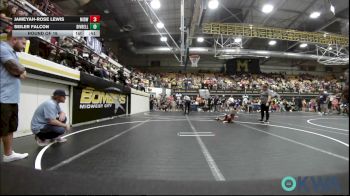 46 lbs Round Of 16 - Jameyah-Rose Lewis, Midwest City Bombers Youth Wrestling Club vs Seiler Falcon, Division Bell Wrestling