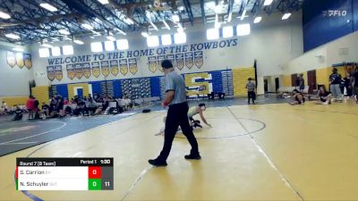 120 lbs Round 7 (8 Team) - Nicholas Schuyler, The Outsiders vs Santiago Carrion, Black Hive