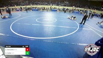 86 lbs 5th Place - Zyair Gonzales, Wesley Wrestling Club vs Harrison Cofer, Standfast