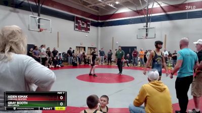 143 lbs Round 2 - Aiden Kimak, Carolina Reapers vs Gray Booth, Ben Lippen