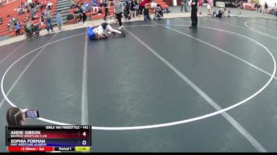 142 lbs Round 2 - Andie Gibson, Beatrice Wrestling Club vs Sophia Forman, MWC Wrestling Academy