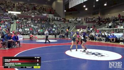 5A 100 lbs Quarterfinal - Chloe Brown, Bauxite vs Mackenzi Clark, Mountain Home